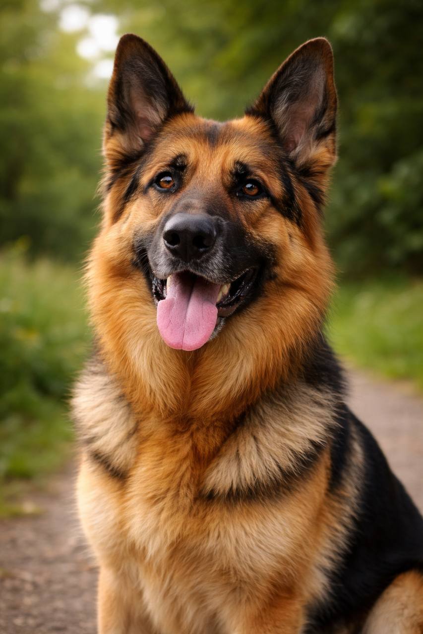 Pastore tedesco con sguardo fiero